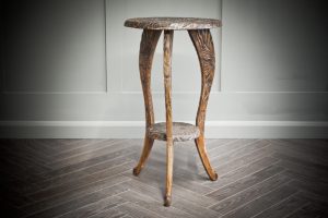 Hand Scraped and Hand Carved 1920s Liberty's London Side Table
