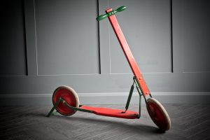 Child's Painted Wooden Scooter