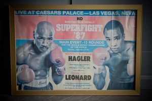 Framed Boxing Print Hagler Vs Leonard