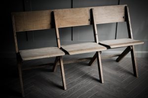 Trio Of Triple Folding Norfolk Benches