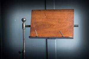 J. Carter Brass and Mahogany Music Stand